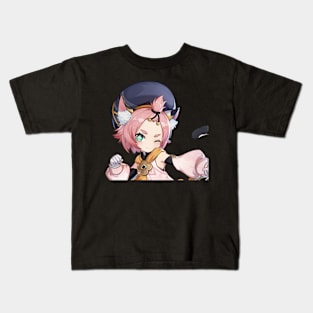 genshin impact cat Kids T-Shirt